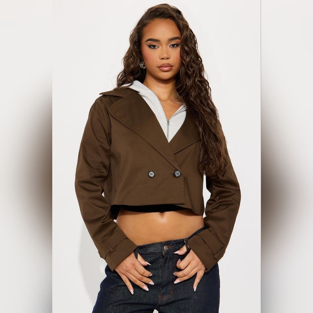 SOLD OUT Fashion Nova STAY ELEVATED Hooded Double Breasted Blazer